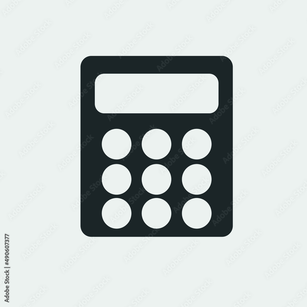 Calculator vector icon illustration sign Calculator vector icon illustration sign