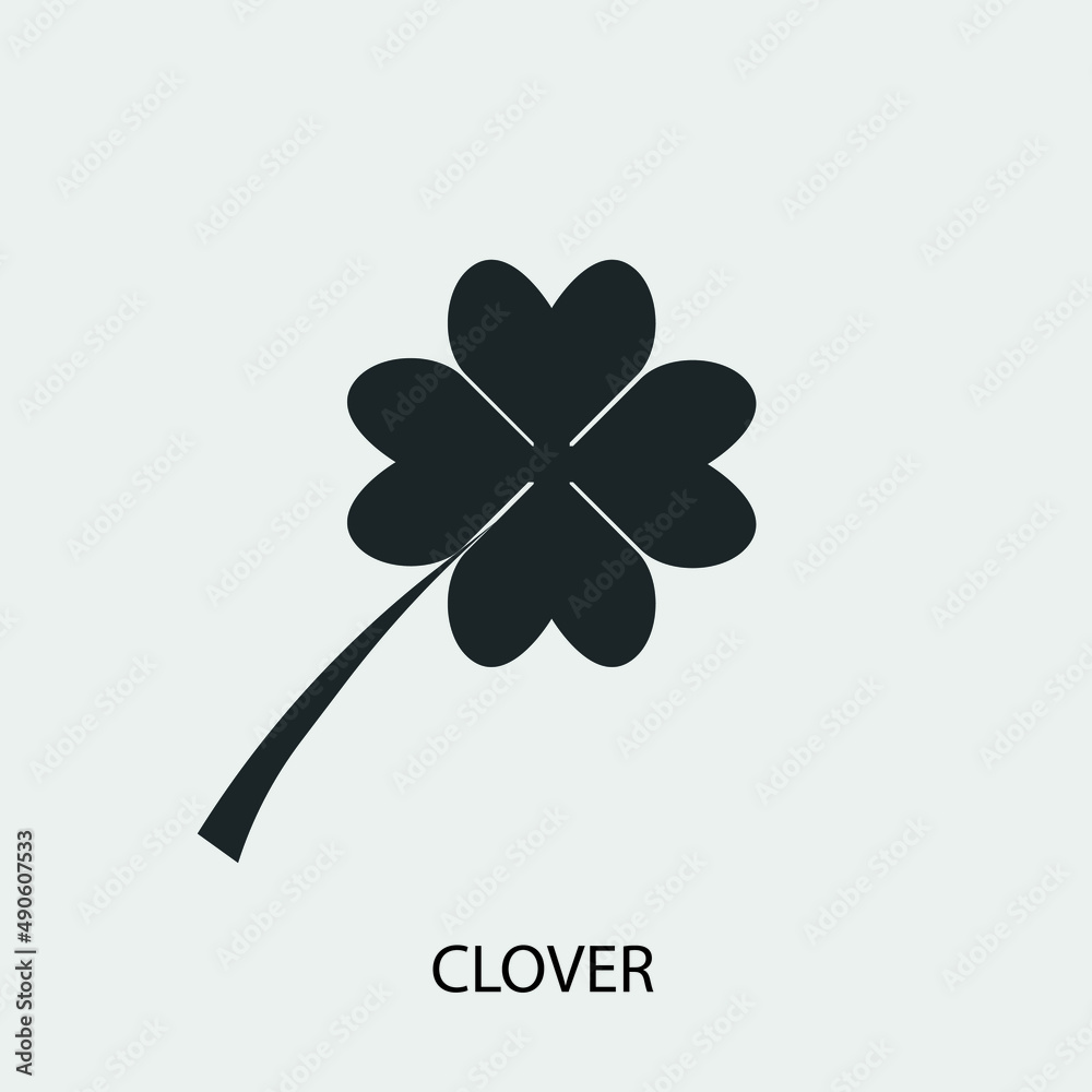 Clover vector icon illustration sign Clover vector icon illustration sign