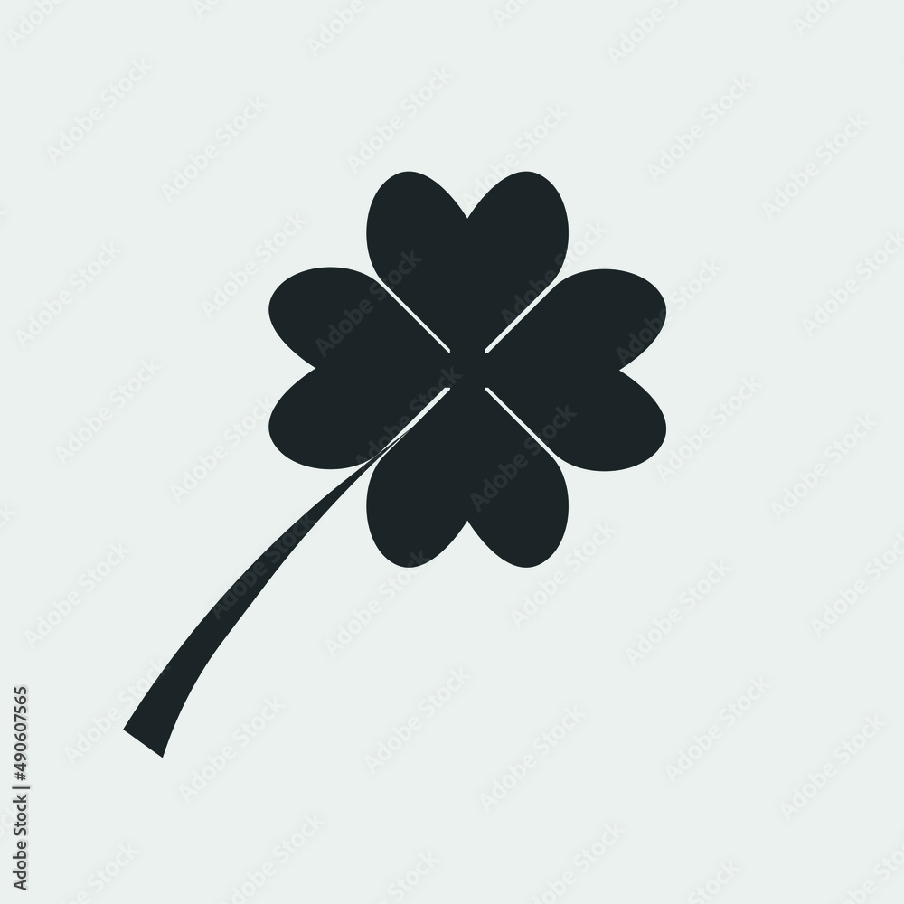 Clover vector icon illustration sign Clover vector icon illustration sign