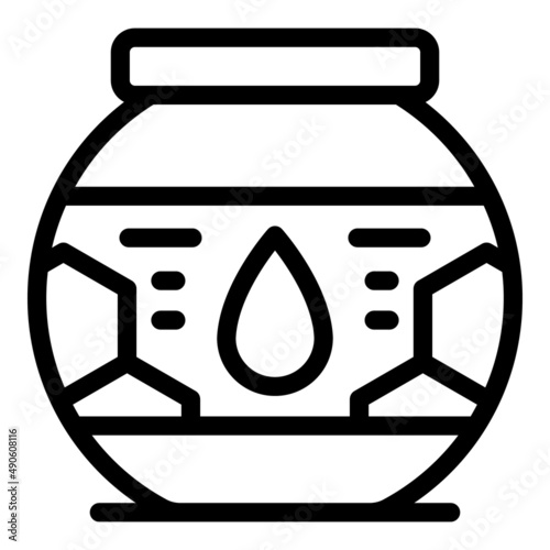 Honey jar icon outline vector. Nectar bee. Propolis flower