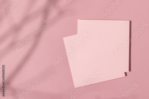 Paper background pink color, architectural drawing. blurred background. abstract shadow background. For design templates, as a canvas for text, advertising. © KatrinaEra