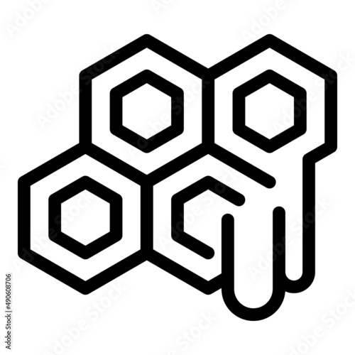 Bee honey comb icon outline vector. Hive propolis. Pollen food