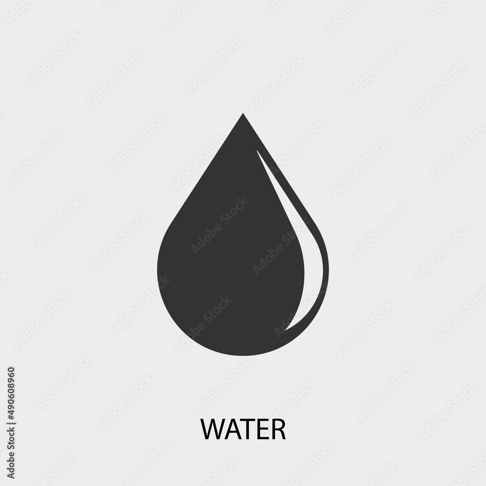 Fototapeta premium Water vector icon illustration sign