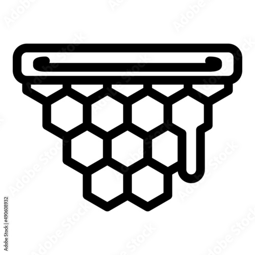 Honeycomb nectar icon outline vector. Honey bee. Flower propolis