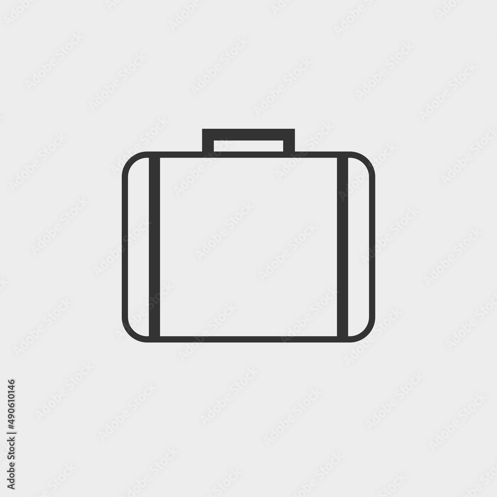Briefcase vector icon illustration sign Briefcase vector icon illustration sign