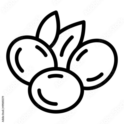 Vegetal nut icon outline vector. Vegetable milk. Almond soy