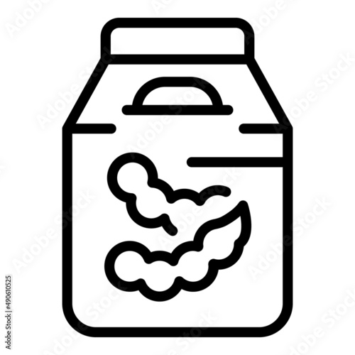 Soy drink pack icon outline vector. Vegetable milk. Vegan food