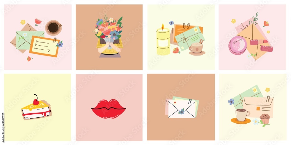 Hand drawn Vector set of Modern woman Lifestyle. Work and sport, fashion, spa, hobby, shopping concept. Various isolated icons