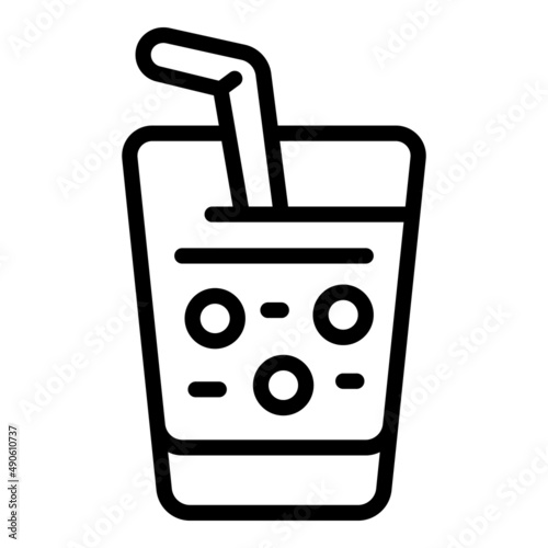 Milk drink cocktail icon outline vector. Soy food. Vegan product