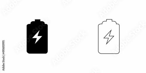 Battery Charging vector icon isolated.