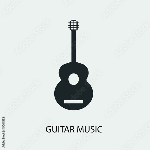 Guitar vector icon illustration sign