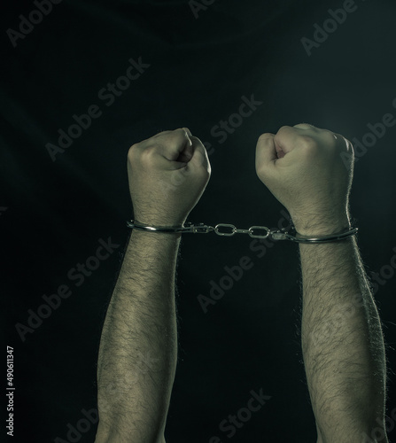Hands in handcuffs