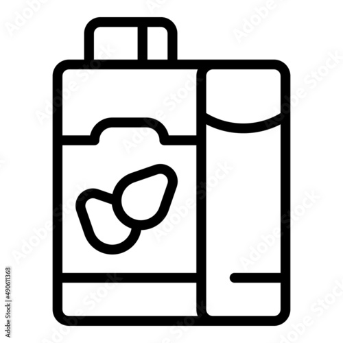 Milk pack icon outline vector. Vegetable drink pack. Food fresh