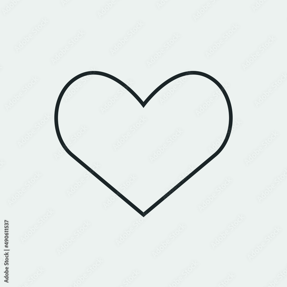 Heart vector icon illustration sign