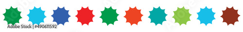 Price flash, starburst, sunburst icon, shape vector