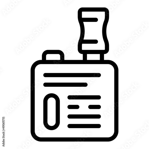 Steel vape icon outline vector. Electronic cigarette. Smoke juice