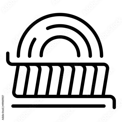 Electronic coil icon outline vector. Vape smoke. E pen cig