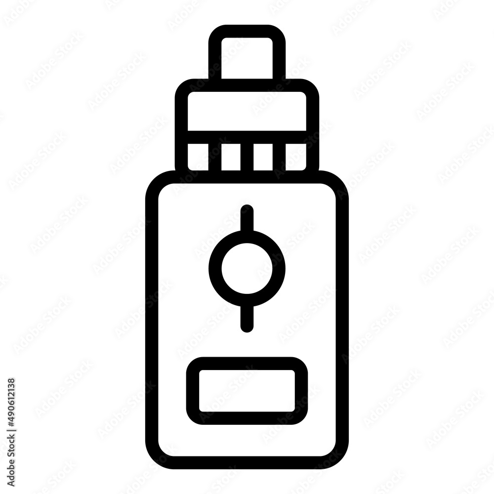 E cig bottle icon outline vector. Vape cigarette. Smoke liquid E cig bottle icon outline vector. Vape cigarette. Smoke liquid