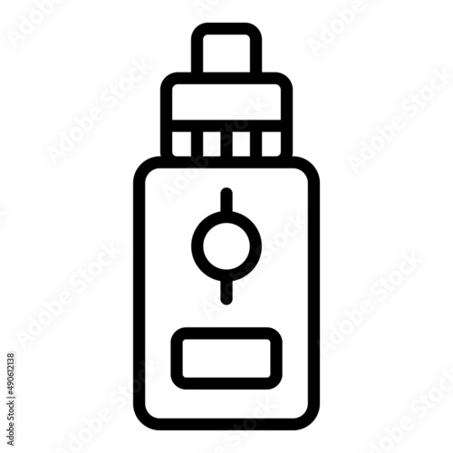 E cig bottle icon outline vector. Vape cigarette. Smoke liquid