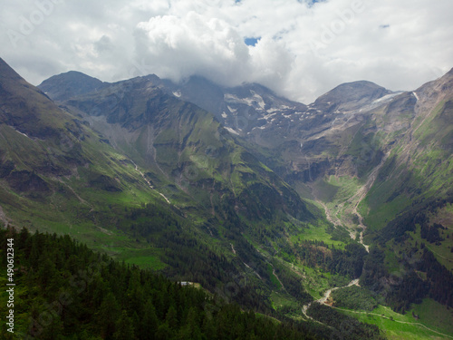 Magnificent panoramic view of the Alps, mountains of Austria