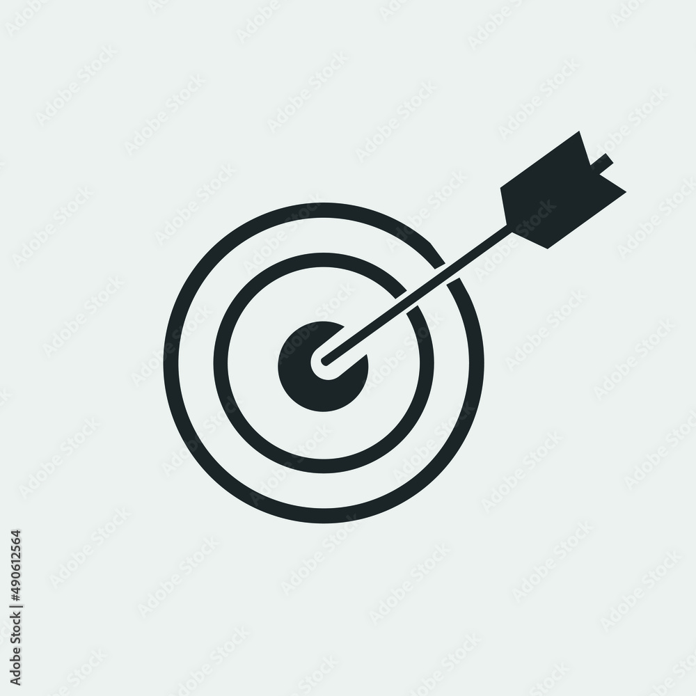 Aim vector icon illustration sign Aim vector icon illustration sign