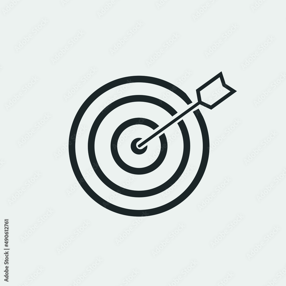 Aim vector icon illustration sign Aim vector icon illustration sign