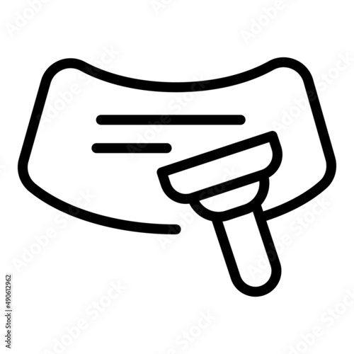 Cleaner windshield wiper icon outline vector. Front cleaning. Road repair