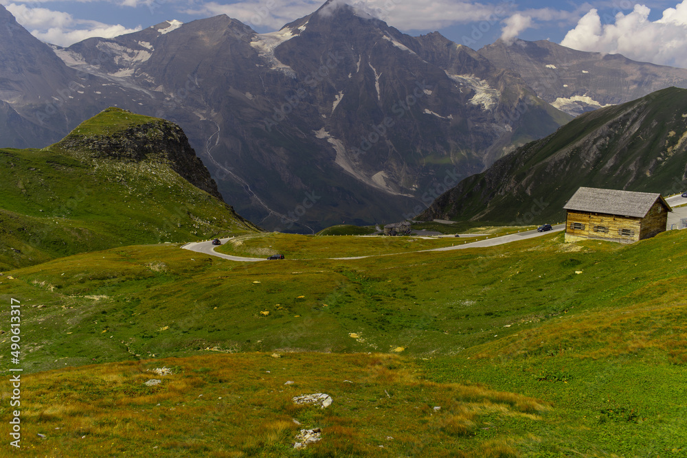 Road in the Alpine mountains. Austria
