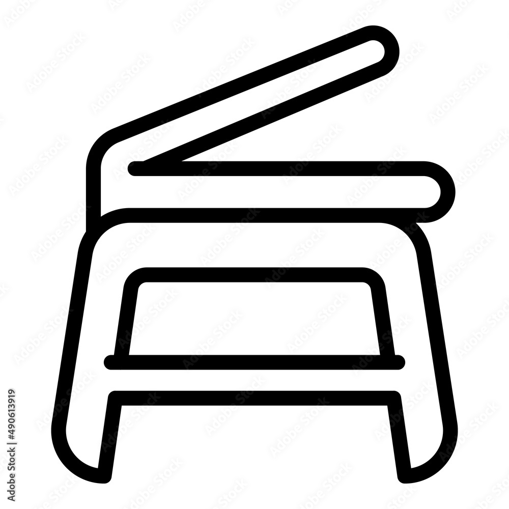 Best laptop stand icon outline vector. Desk computer. Work posture Best laptop stand icon outline vector. Desk computer. Work posture