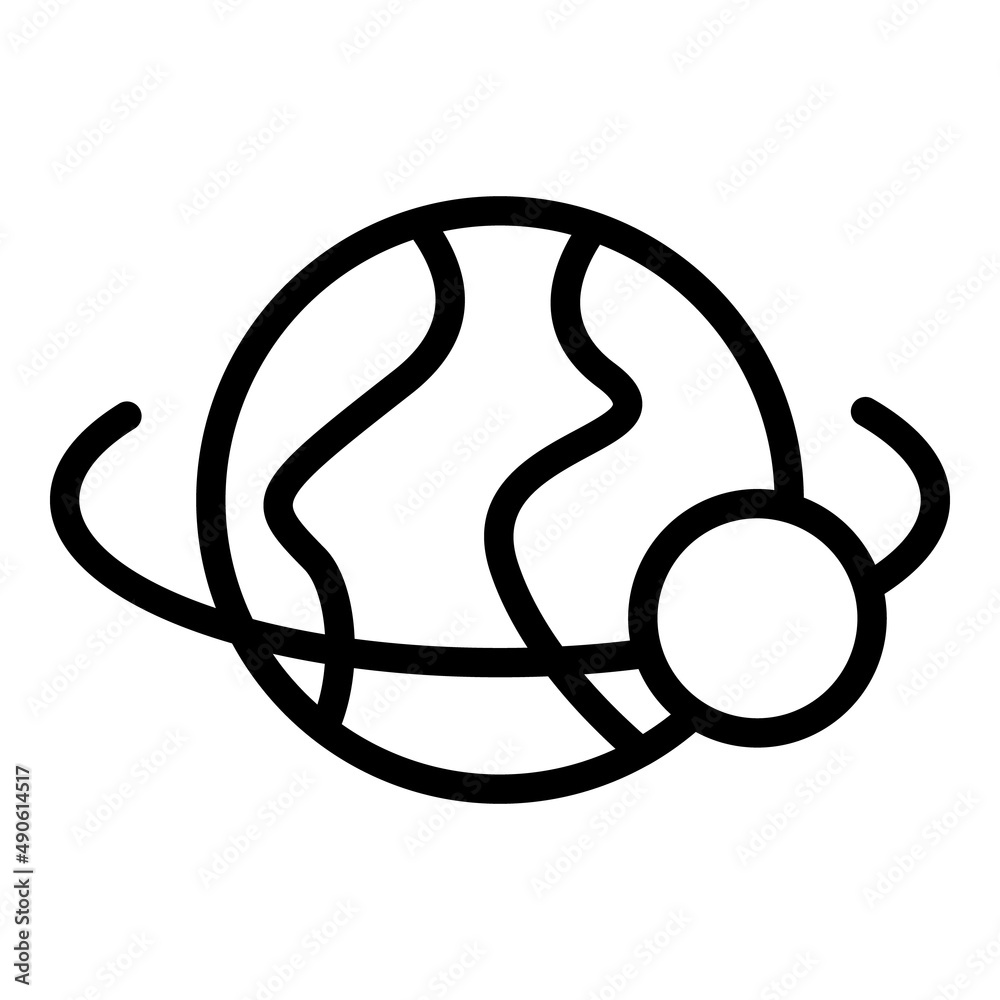 Space trajectory icon outline vector. Travel distance. Graph motion Space trajectory icon outline vector. Travel distance. Graph motion