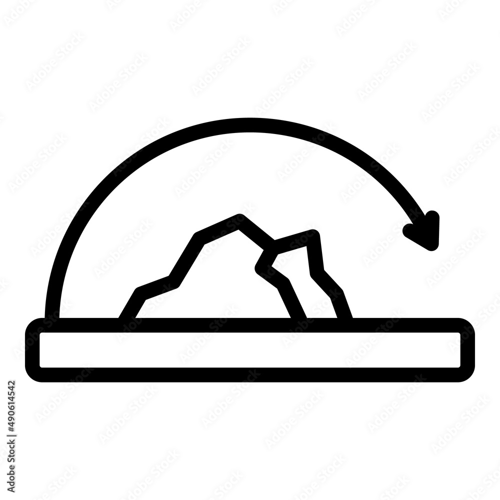 Graph trajectory icon outline vector. Transport pin. Avoid certificate Graph trajectory icon outline vector. Transport pin. Avoid certificate