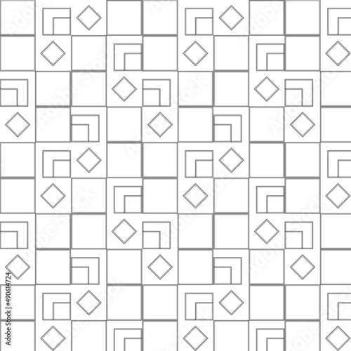 Geometric pattern of only squares Number pattern