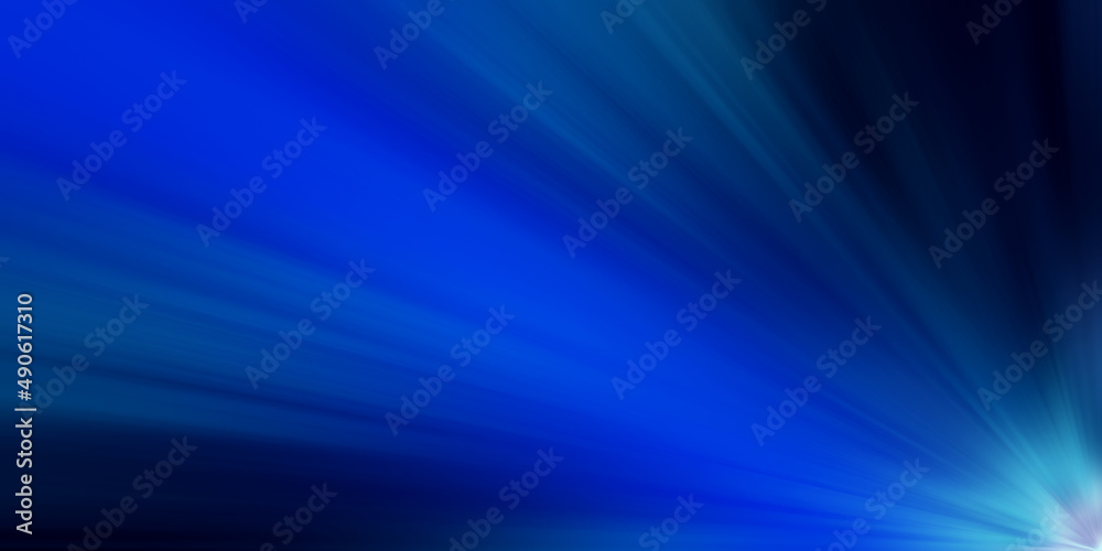 Abstract blue tone of high speed moving light
