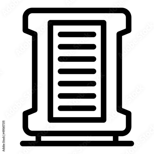 Air filter equipment icon outline vector. Plant wind. Clean dust