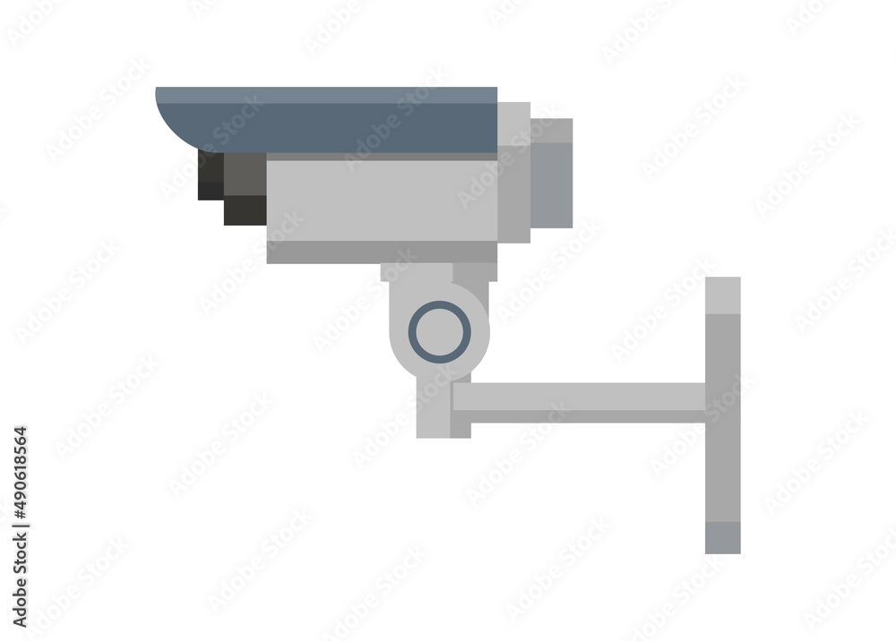 CCTV simple flat illustration. Side view.
CCTV simple flat illustration. Side view.