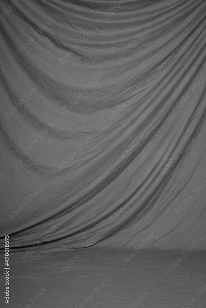 Gray cloth drape studio photography background. Gray cloth drape studio photography background.