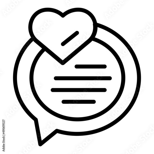 Love chat icon outline vector. Wedding event. Service manager