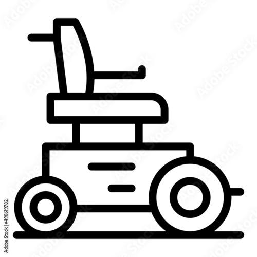 Outdoor electric wheelchair icon outline vector. Scooter chair. Power drive