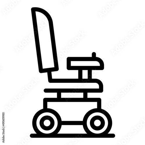 Automatic electric wheelchair icon outline vector. Scooter chair. Power drive