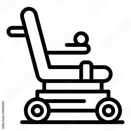 Disabled electric wheelchair icon outline vector. Scooter chair. Mobility power