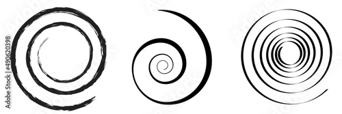 Spirals, swirl, twirl design element vector photo