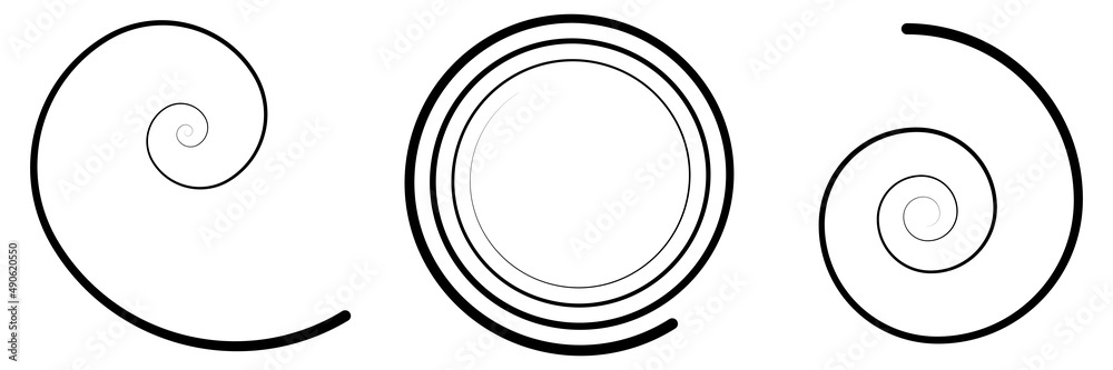 Spirals, swirl, twirl design element vector Spirals, swirl, twirl design element vector