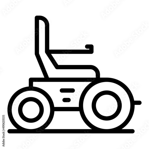 Elderly electric wheelchair icon outline vector. Scooter chair. Mobility power