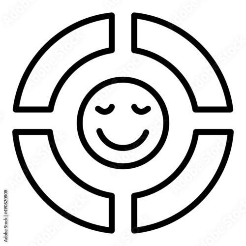 Healthy emotion icon outline vector. Mental brain. Mind training