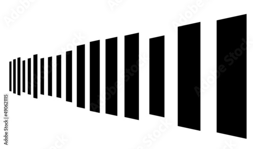 3D lines in perspective, Angled, slanting, oblique and diagonal lines, stripes vector design element