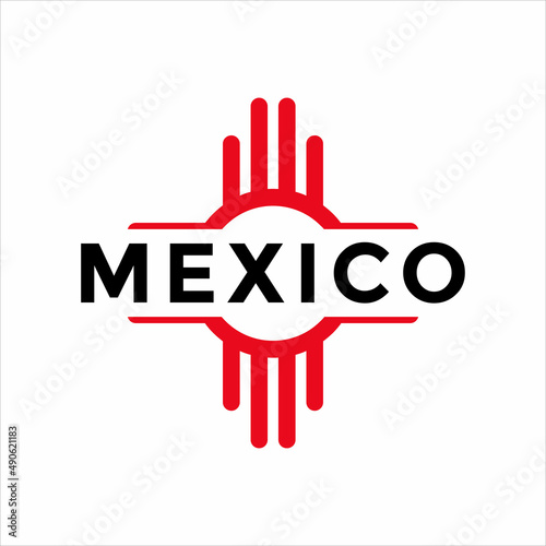 new mexico sun icon design vector template