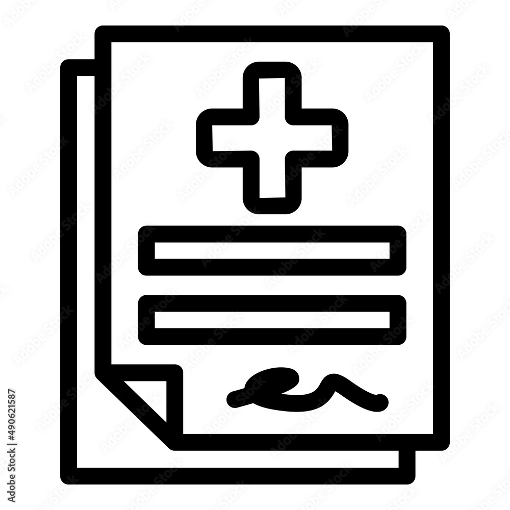 Obraz premium Pass travel icon outline vector. Passport health. Digital pass