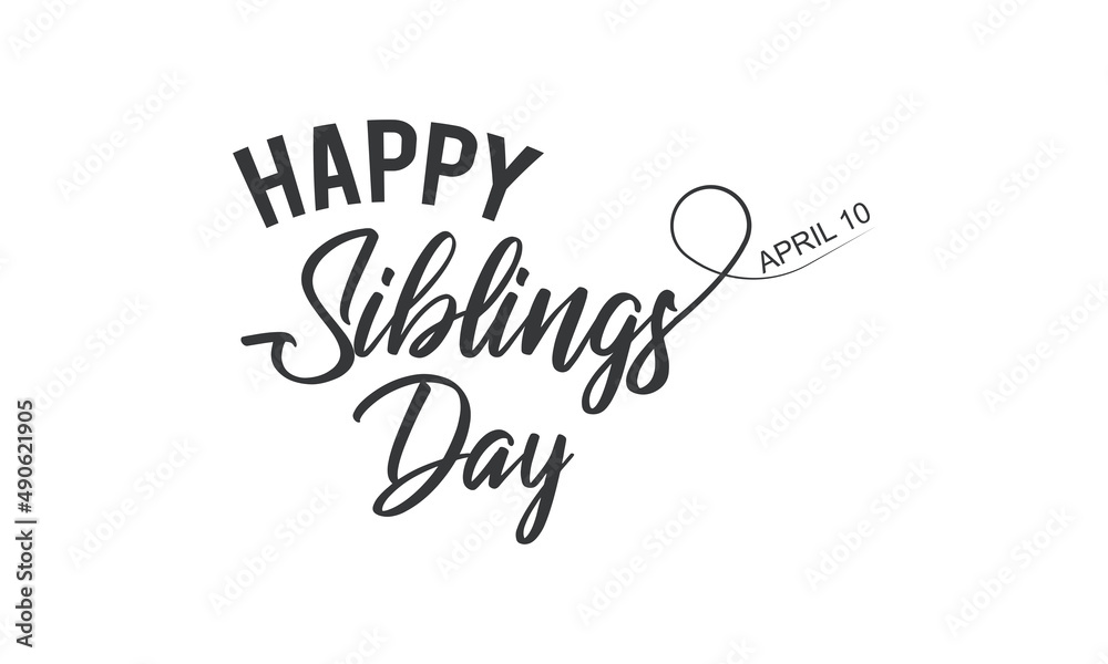 Fototapeta premium Siblings Day. Siblings love template for banner, card, poster, background.