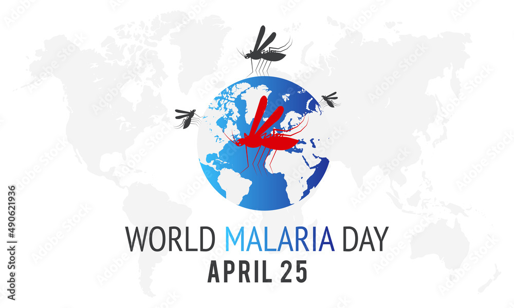 World Malaria Day. Health awareness template for banner, card, poster, background.