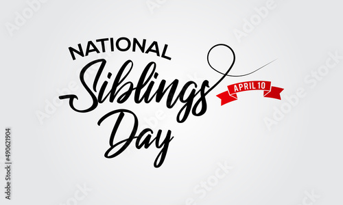 Siblings Day. Siblings love template for banner, card, poster, background.